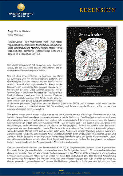 Rezension der Märchen-Stiftung Walter Kahn, Frau Angelika B. Hirsch